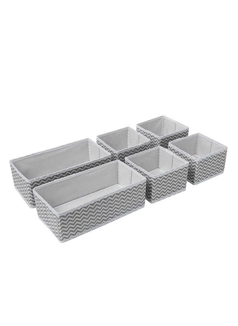 Generic Non-Woven Fabric Underwear Storage Box 6-Piece Set | Foldable Drawer Organizer for Socks, Bras, and Underwear  - Image 5