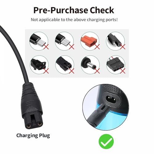 Tonton Replacement Water Flosser Portable Cordless Oral Irrigator USB Charging Cable Charger for Nicwell, Fairywill, Aquasonic, Nicefeel, Oralfree, MOSPRO, Cremax, Tovendor, Hangsun, Insmart, Zerhunt Black - Image 5