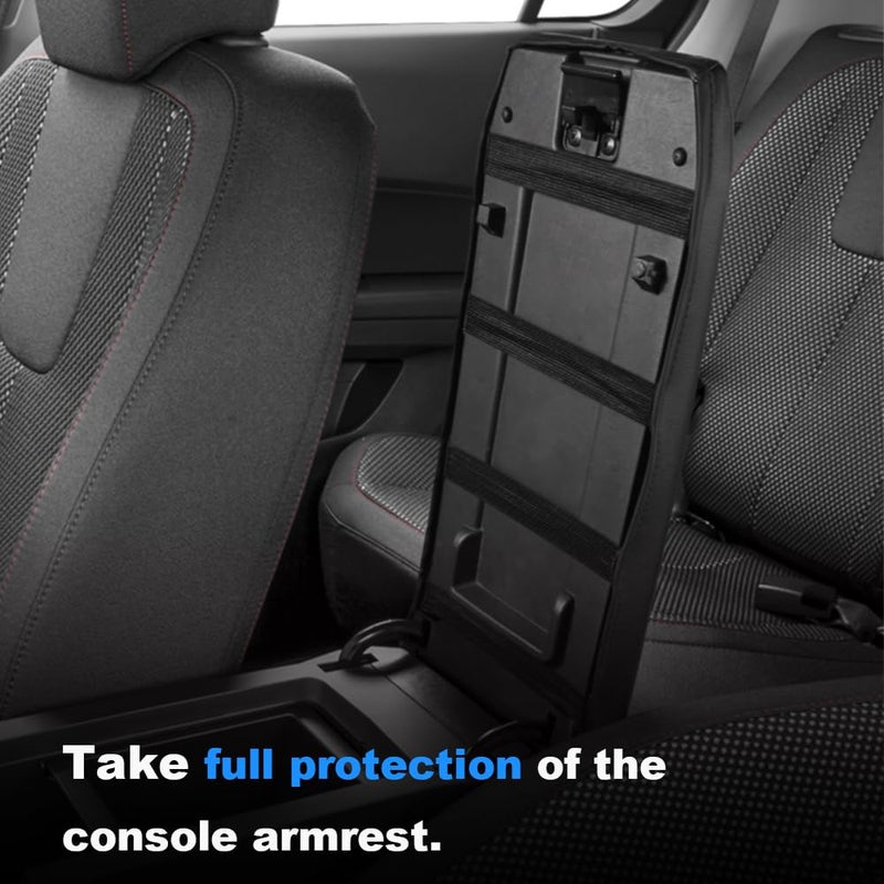 DEYTOP Center Console Cover for Chevy Equinox 2010-2017 Accessories Armrest Cover for GMC Terrain 2010-2017 Accessories Armrest Pad (Black with Black Stitches) - Image 3