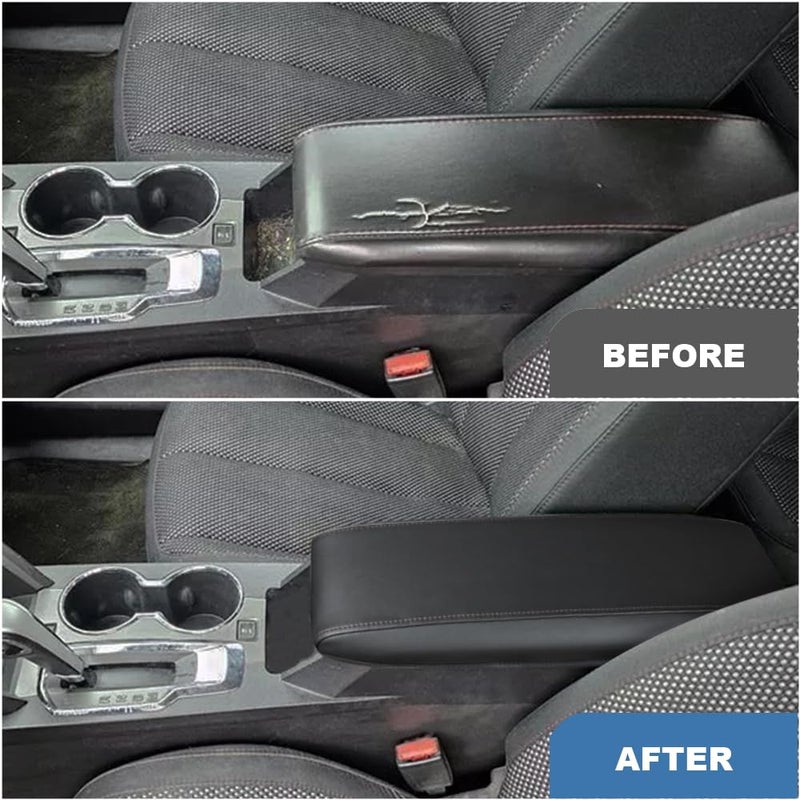 DEYTOP Center Console Cover for Chevy Equinox 2010-2017 Accessories Armrest Cover for GMC Terrain 2010-2017 Accessories Armrest Pad (Black with Black Stitches) - Image 4