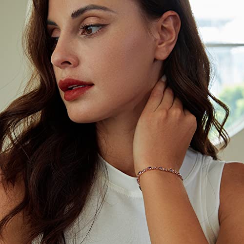 WOSTU 14K Gold Plated 3mm Cubic Zirconia Classic Adjustable Tennis Bracelet |Gold Bracelets for Women |Bride Bracelet for Wedding|Size 6.5-8 Inch - Image 2