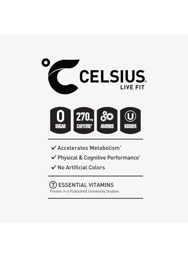 CELSIUS مشروب الطاقة الفوار من ESSENTIALS™ بنكهة العنب، خالي من السكر، 16 أونصة سائلة (عبوة من 12) - Image 4