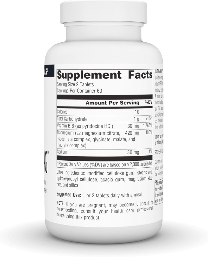 Source Naturals UltraMag 5in1 Bioavailable Magnesium  Relaxes Muscles  Calms Nerves  120 Vegan Tablets - Image 2