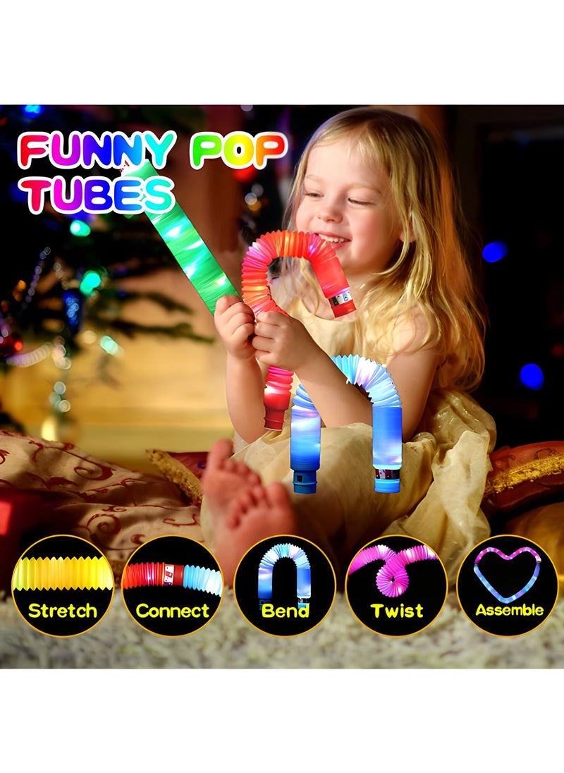 MAGIC VAULT Arogantt 12-Pack Light Up Fingertip Tube Kids LED Sensory Toys, Glow in the Dark Party Supplies Light Up Fingertip Toddler Toys Birthday Party Supplies Fillers  - Image 5