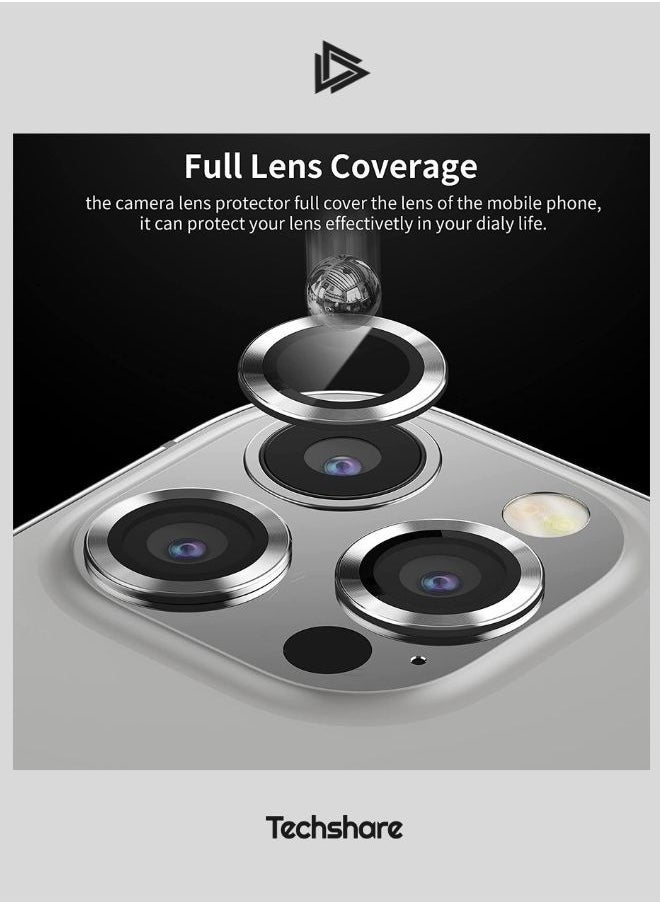 Techshare Camera Lens Protector For iPhone 13 Pro Max SILVER  - Image 2