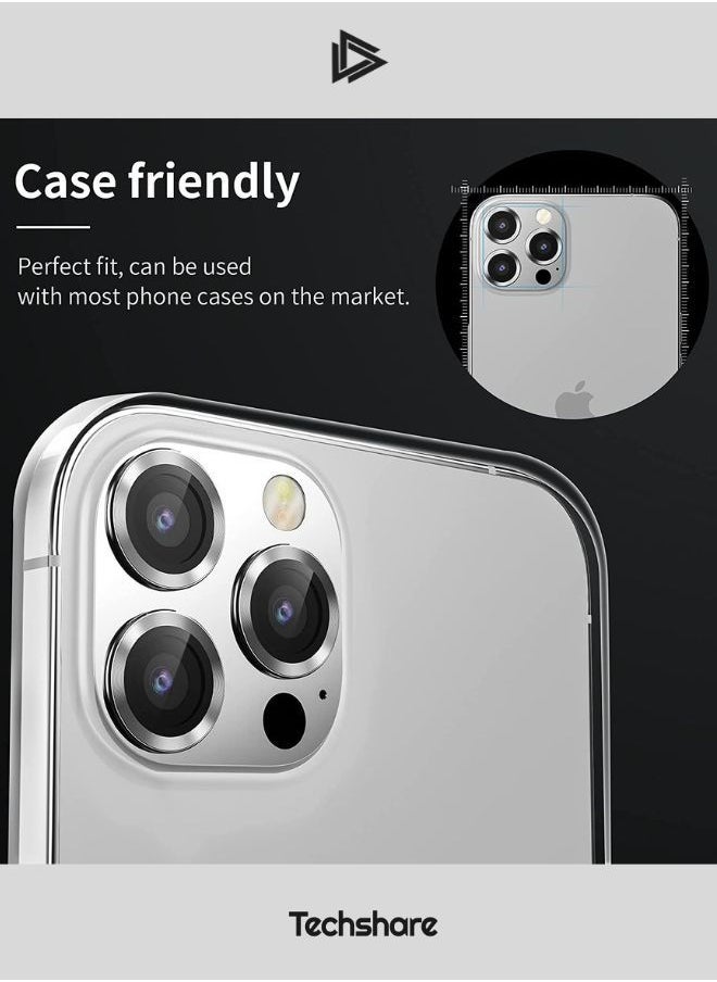 Techshare Camera Lens Protector For iPhone 13 Pro Max SILVER  - Image 4