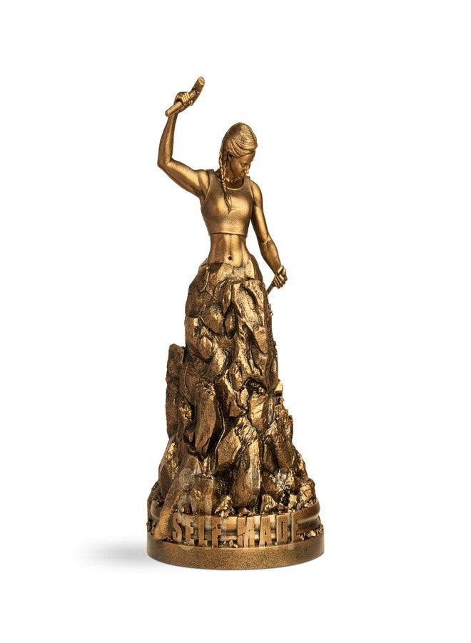 SILAII Self-Made Woman Sculpture - Inspirational Woman Statue | 12 Inch Height | Antique Bronze | Women Empowerment Decorative Showpiece for Home & Office Desk - Image 1