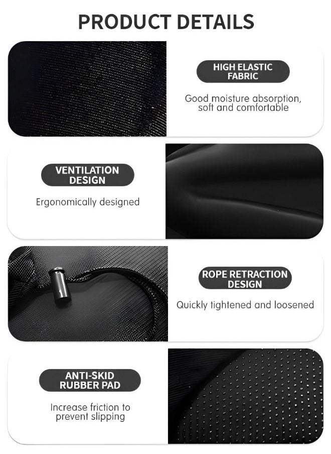 GROIC - Bike Seat Cover Padded Bicycle Saddle Covers, Most Comfortable Exercise Bike Seat Cushion Cover, Soft for Spin Cycling Class Mountain Stationary Bikes,Water&Dust Resistant Cover - Image 1