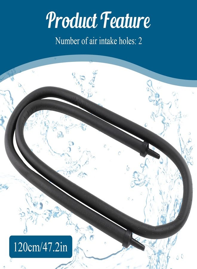 BokWin 1 Pcs Aquarium Rubber Wall Curtain Tube Hose,Soft Diffuser Bubble Tube 120cm/47.2 Inch Length for Fish Tank - Image 2