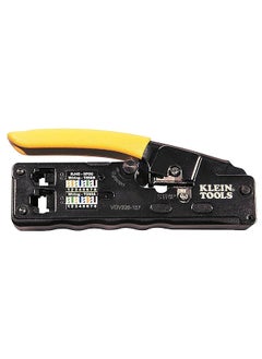 Klein Tools Vdv226 107 Compact Ratcheting Modular Data Cable Crimper/Wire Stripper/Wire Cutter Cat6 Cat5 Cat3 Flat Satin Voice Cable 