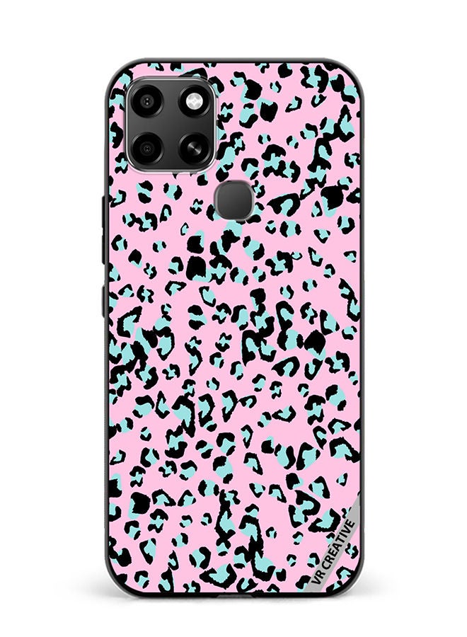 VR CREATIVE Protective Case Cover For Infinix Smart 6 Pink Leopard Print Design Animal Skin Pattern Vector Illustration Design Multicolour - Image 1
