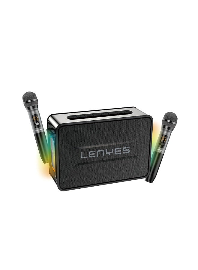 LENYES S859 Karaoke Bluetooth Speaker Free 2 Microphone 5.3 Portable 200W RGB Light DSP High Power TWS KTV Wireless - Image 2