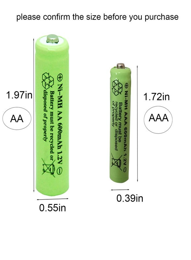 GSUIVEER Solar Light AA Ni-mh 600mAh 1.2V Rechargable Batteries AA Rechargeable Batteries for for Solar Lights (20 Pack) - Image 5