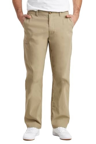 UNIONBAY mens Rainier Lightweight Comfort Travel Tech Chino Hiking Pants Khaki 32W x 32L US