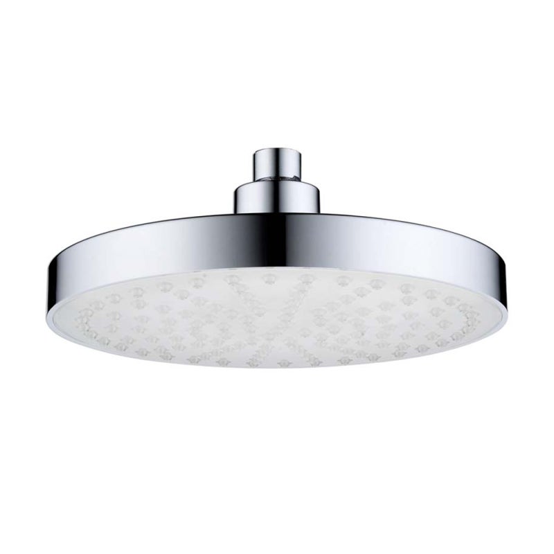 رأس دش المطر 8 بوصة فضي عالي الضغط بتدفق قوي - رأس دش LED قابل لاكتشاف درجة الحرارة RGB - ABS مقاوم للتآكل للحمام - Image 4
