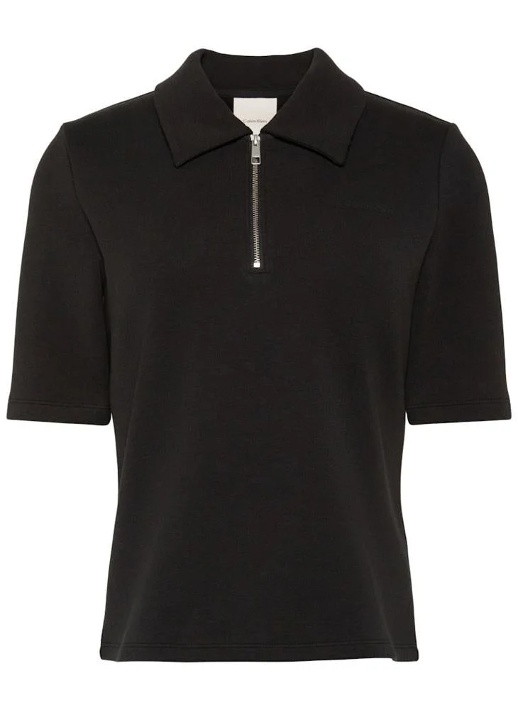 CALVIN KLEIN  Spacer Halfzip Polo Top for Women | Best Price UAE