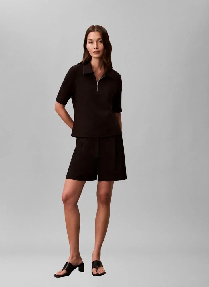 CALVIN KLEIN  Spacer Halfzip Polo Top for Women | Best Price UAE