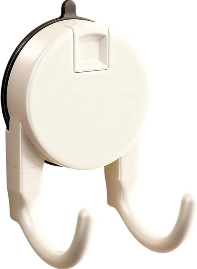 Creamy Retractable Suction Cup Hooks Set Reusable Bag Hanger Removable Towel Hooks - Image 1