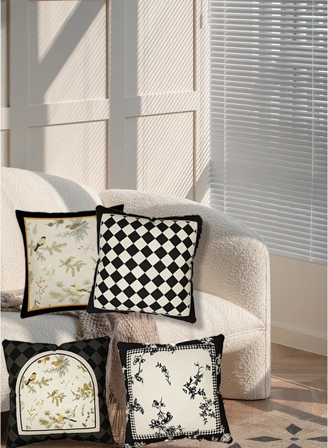 Pillow Covers Set of 4, Throw Pillow Cover, Modern style Cushion Covers 45cm x 45cm,For Living Room Sofa Couch Bed Pillowcases 18x18 inches（Double sided pattern） - Image 3