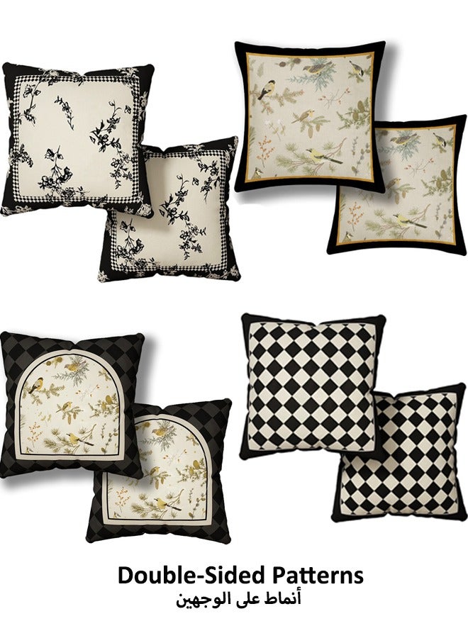 Pillow Covers Set of 4, Throw Pillow Cover, Modern style Cushion Covers 45cm x 45cm,For Living Room Sofa Couch Bed Pillowcases 18x18 inches（Double sided pattern） - Image 2