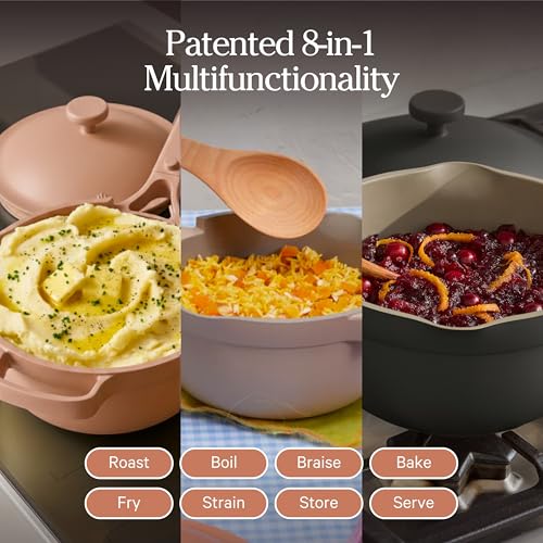 Our Place Mini Perfect Pot | 2.5 Qt Ceramic Pot with Lid & Spatula | Patented 8-in-1, PFAS-Free Nonstick, Non-Toxic Cookware | Induction & Oven-Safe up to 450°F | Sage - Image 4