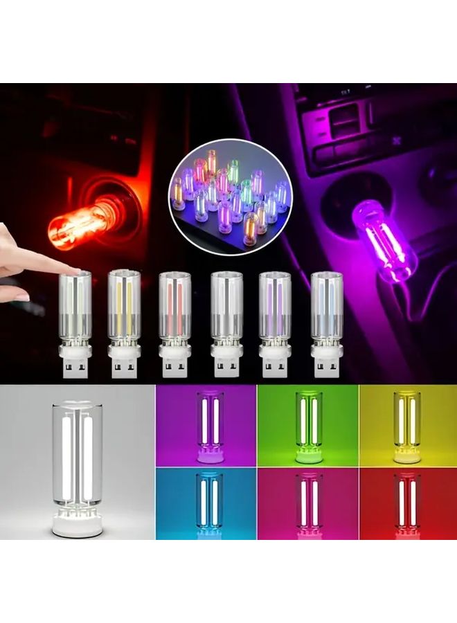 Purple USB LED Car Ambient Light Plug Play Multicolor Decorative Night Lighting - Image 2