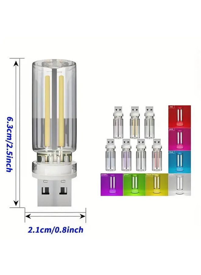Purple USB LED Car Ambient Light Plug Play Multicolor Decorative Night Lighting - Image 3