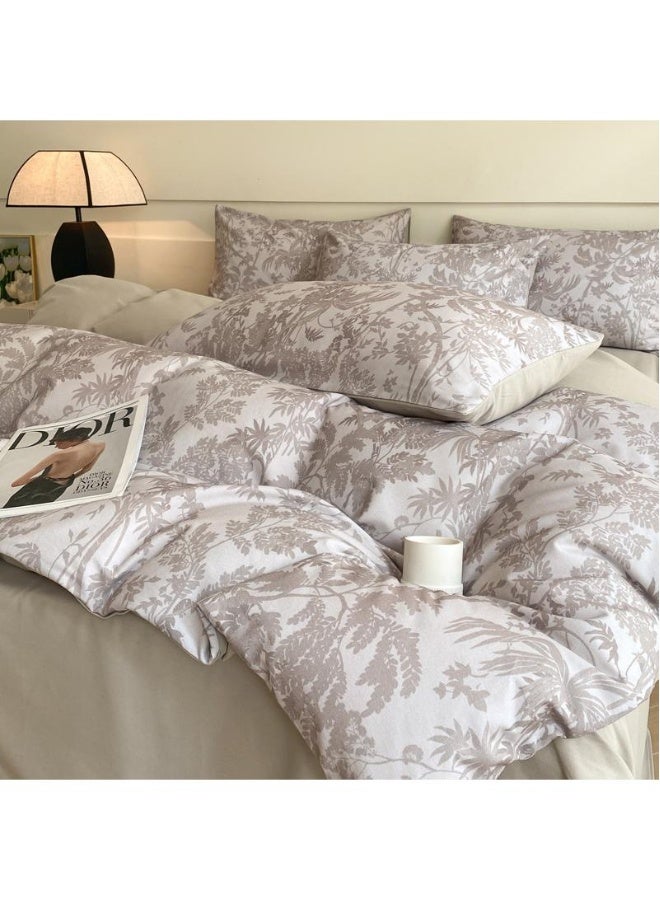 مجموعة لحاف من 4 قطع قطن تناسب سرير مزدوج بحجم 1.5 متر / 1.8 متر هدية تدفئة منزلية هدية عيد ميلاد - Image 3