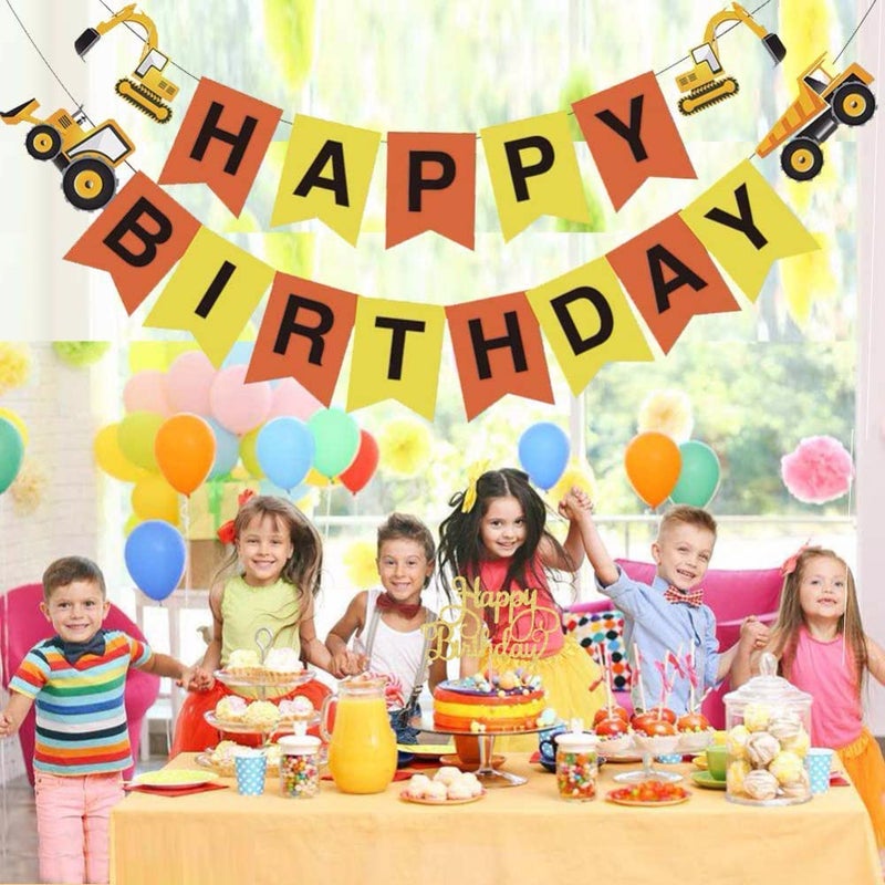 AHAORAY Happy Birthday Cake Topper - Gold Glitter Happy Birthday Cake Bunting Decor - Birthday Party Cake Decoration Supplies  for Photo Booth Props - Image 5