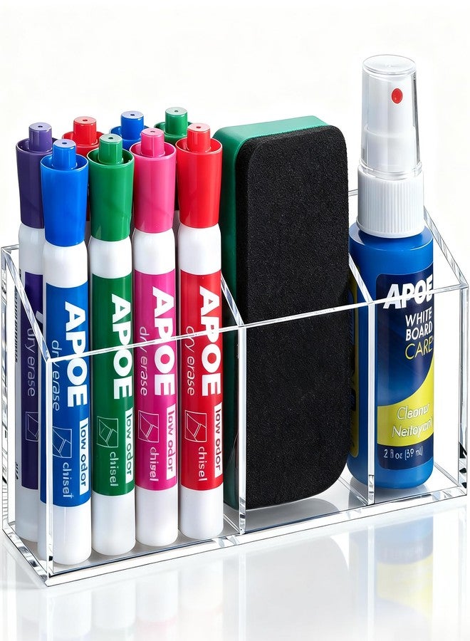 Banafich Magnetic Pen Holder for Whiteboard Refrigerator, Acrylic Magnet Dry Erase Marker Holder Cup for Fridge, Pencil Holder for Classroom Teacher Supplies, Locker Organzier, Office Desk Accessories - Image 1