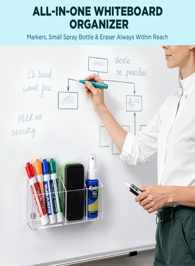 Banafich Magnetic Pen Holder for Whiteboard Refrigerator, Acrylic Magnet Dry Erase Marker Holder Cup for Fridge, Pencil Holder for Classroom Teacher Supplies, Locker Organzier, Office Desk Accessories - Image 5