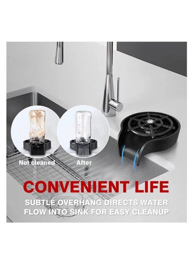 جهاز غسيل أكواب سريع للحوض مع قاعدة، محول، وأنبوب - Image 3