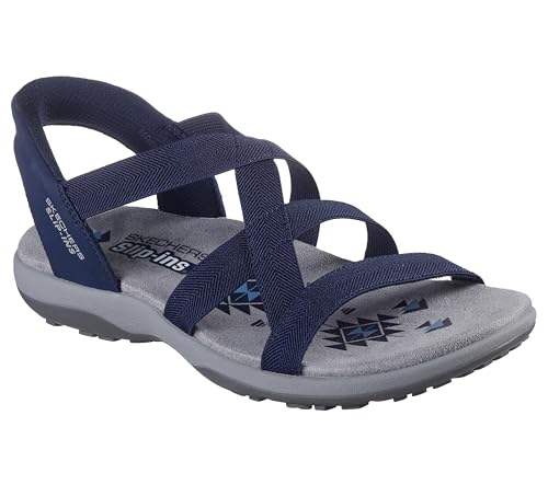Skechers Women's Reggae Slim - Stretch Flex Hands Free Slip-ins, Navy, 8 - Image 3