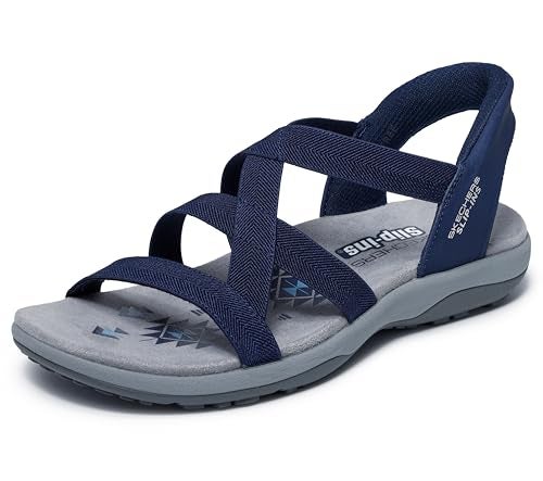 Skechers Women's Reggae Slim - Stretch Flex Hands Free Slip-ins, Navy, 8 - Image 5
