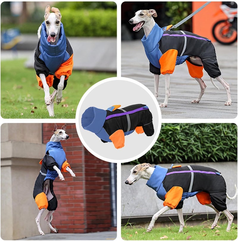 Dog Jackets Fashion Colorful Design Warm Winter Clothes Reflective Design 4 Leg Coat for Nighttime Visibility Protections Thermal Dog Jackets for Winter - Image 2