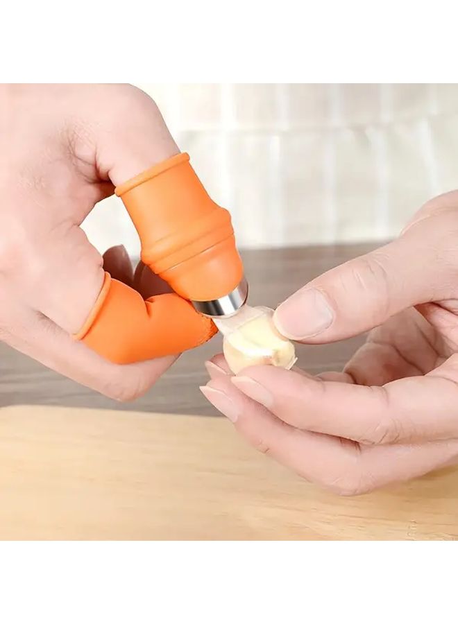 Women Finger Protection Sleeve Set With Thumb Knife And 5 Finger Cots For Vegetable Chopping - Image 4