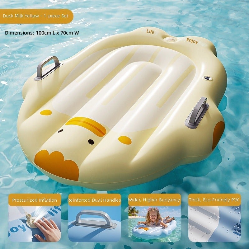 Duck Yellow Milk Surfboard 100*70cm for Summer Fun