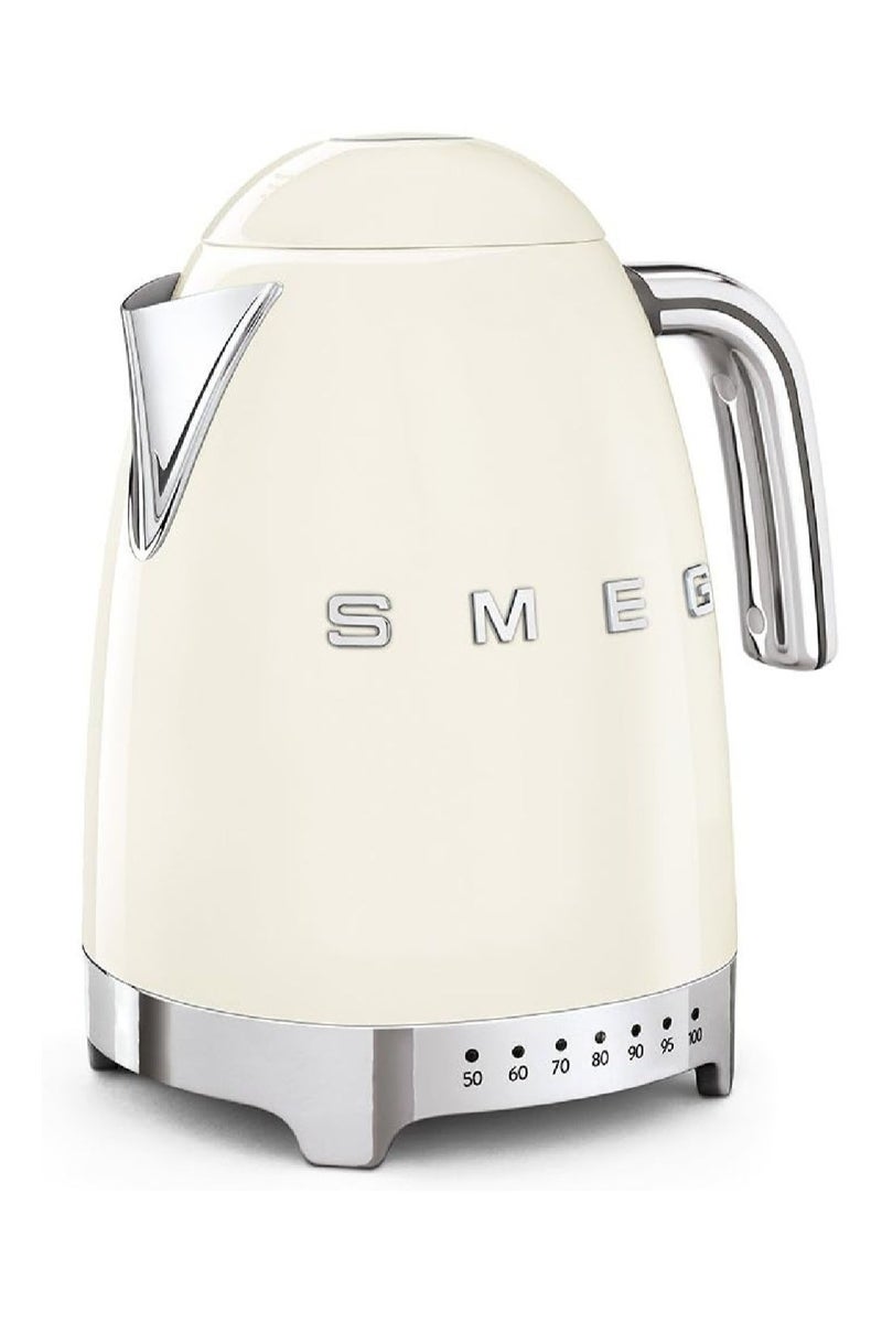 smeg Vintage Premium Temperature Control 1.7L KLF04RDUK Kettle-Milky White - Image 3