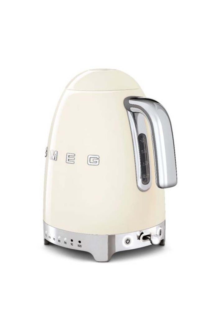 smeg Vintage Premium Temperature Control 1.7L KLF04RDUK Kettle-Milky White - Image 5