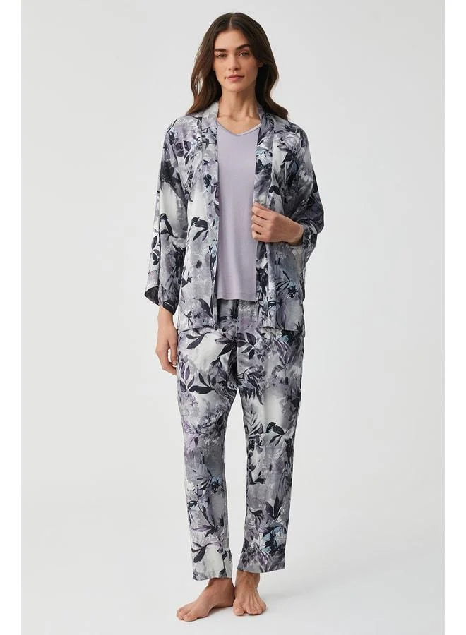 Natural Soft Three-Piece Pajama Set.