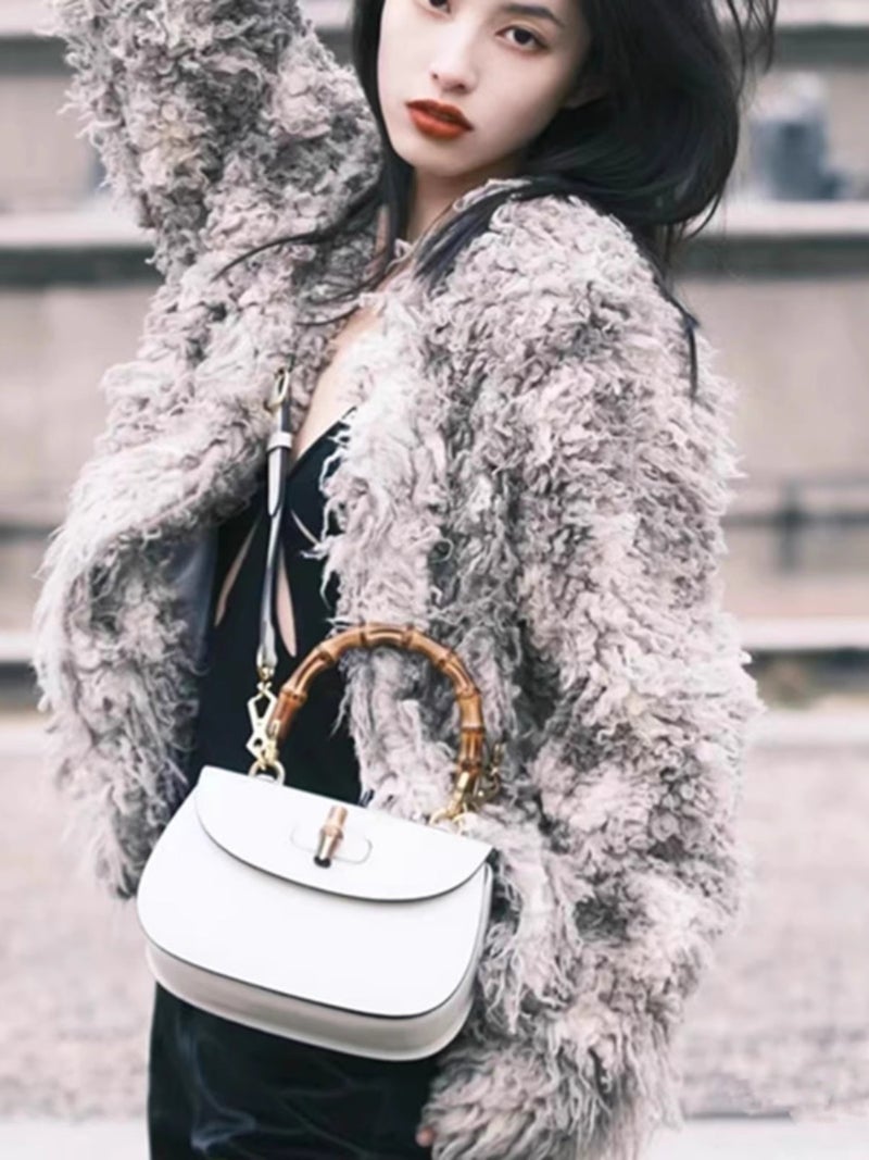 Bamboo Bag Retro Saddle Bag Genuine Leather Women'S Bag High-End Small Bag Single Shoulder Crossbody Handbag For Women - Image 5