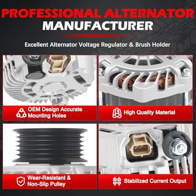 Autodevil 11273 Alternator Compatible with Ford Edge 2007-2014, Fusion 2010-2012, Taurus 2008-2012, Lincoln Mkx 2010-2012, Lincoln MKS 2010 V6 3.5L Replace OE Part 7T4Z10346A, 8G1T10300AC, 8G1Z10346A - Image 5