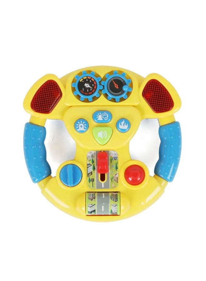 حديقة الألعاب لعبة عجلة قيادة للأطفال مع أضواء وأصوات وموسيقى - لعبة تعليمية للأطفال الصغار، ومحاكاة قيادة واقعية، وأزرار متعددة الوظائف - Image 5