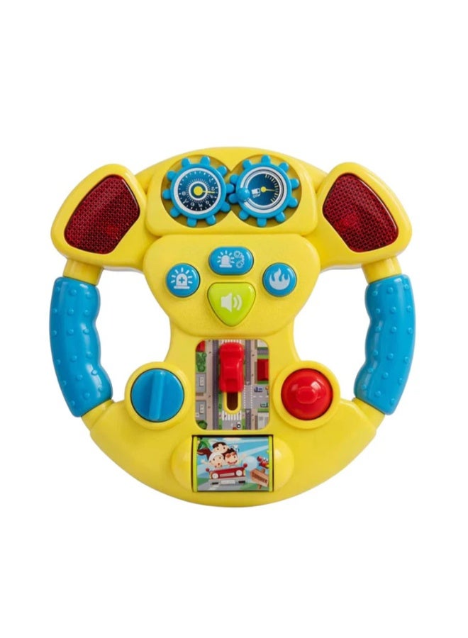 حديقة الألعاب لعبة عجلة قيادة للأطفال مع أضواء وأصوات وموسيقى - لعبة تعليمية للأطفال الصغار، ومحاكاة قيادة واقعية، وأزرار متعددة الوظائف - Image 2