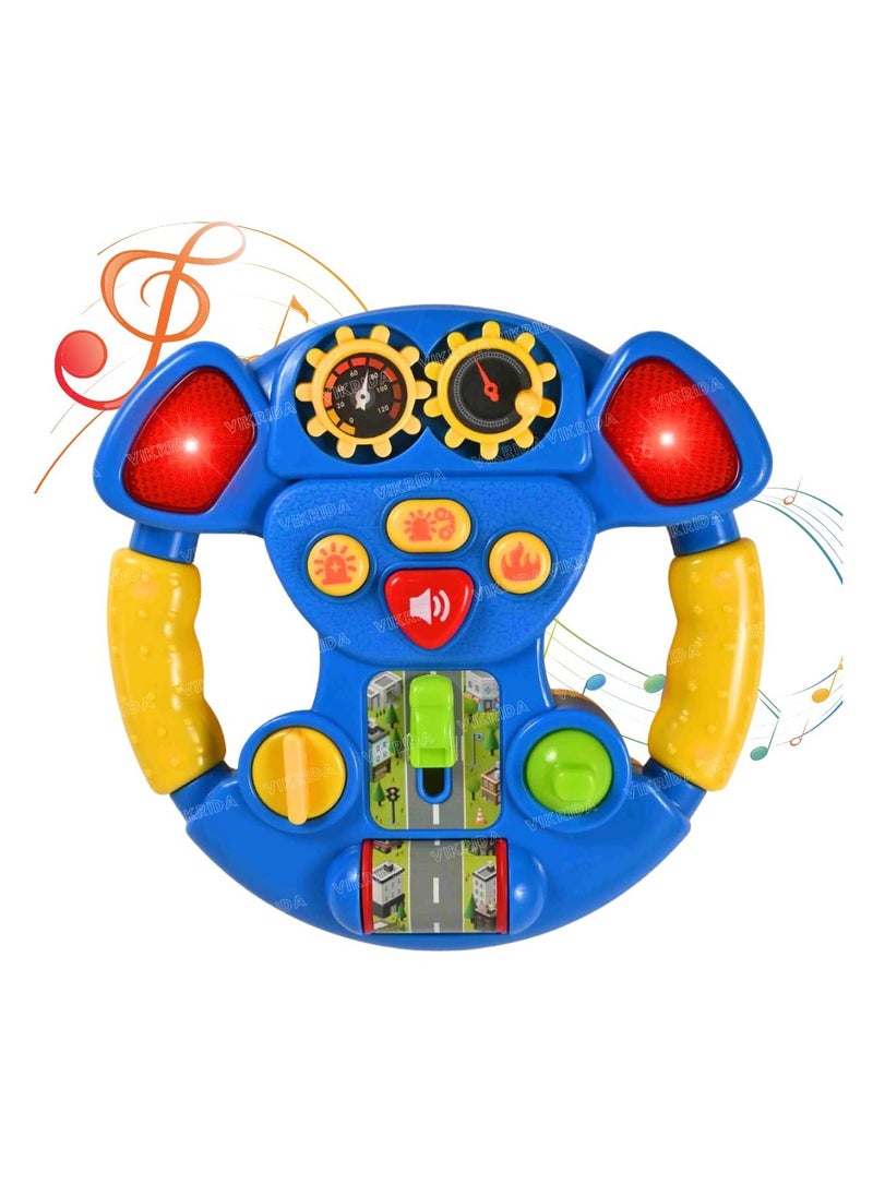 TOY GARDEN - Kids Steering Wheel Toy with Lights, Sounds, and Music - Educational Play for Toddlers, Realistic Driving Simulation, and Multi-Function Buttons - Image 1