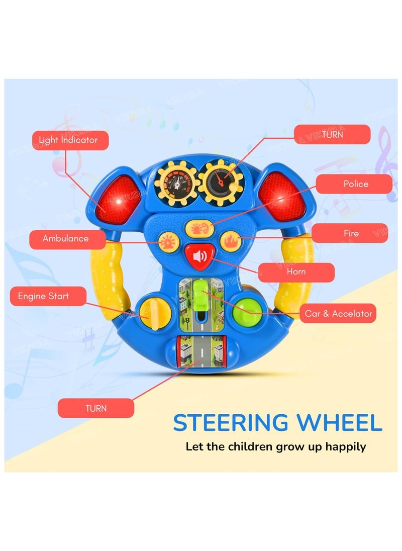 TOY GARDEN - Kids Steering Wheel Toy with Lights, Sounds, and Music - Educational Play for Toddlers, Realistic Driving Simulation, and Multi-Function Buttons - Image 1
