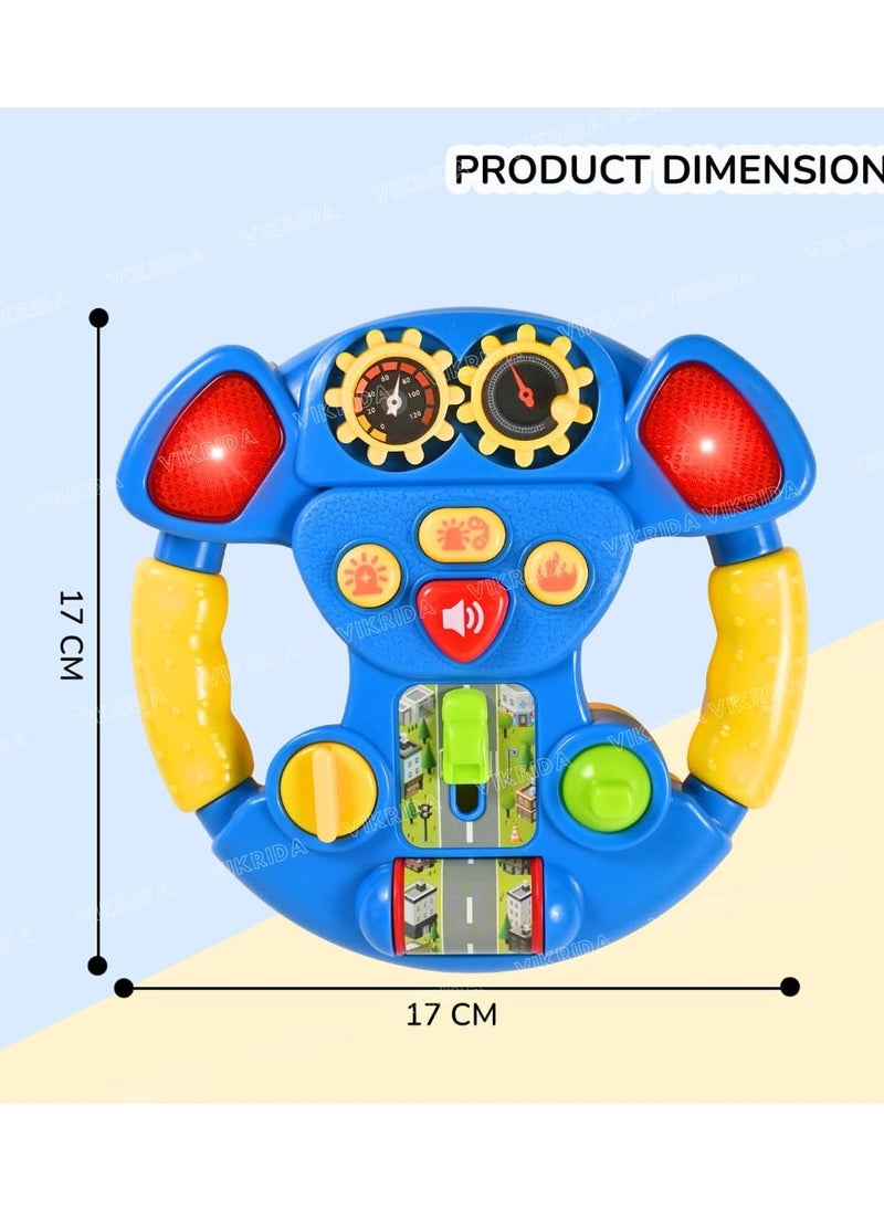 TOY GARDEN - Kids Steering Wheel Toy with Lights, Sounds, and Music - Educational Play for Toddlers, Realistic Driving Simulation, and Multi-Function Buttons - Image 1