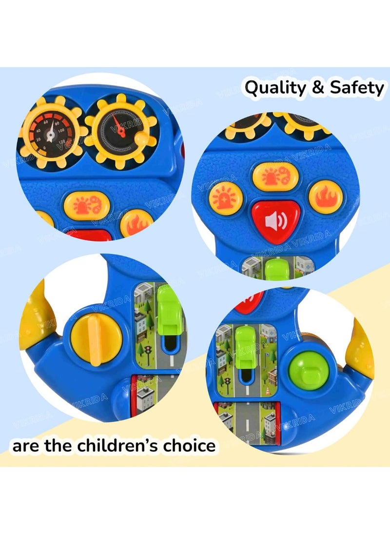 TOY GARDEN - Kids Steering Wheel Toy with Lights, Sounds, and Music - Educational Play for Toddlers, Realistic Driving Simulation, and Multi-Function Buttons - Image 1