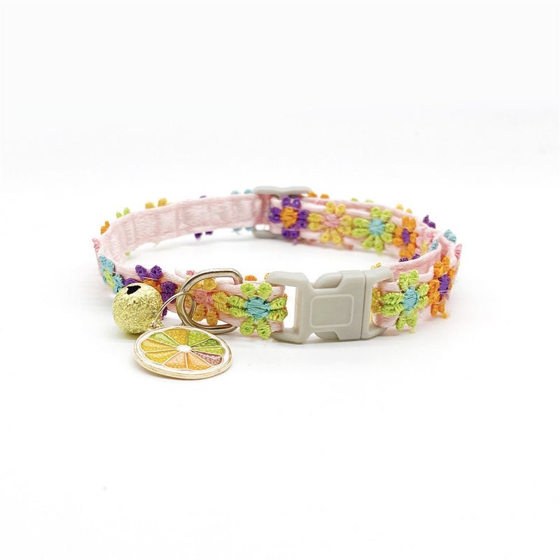 3 Piece Set Pet Necklace Lace Flower Cat Collar Bell for Puppy - Image 5