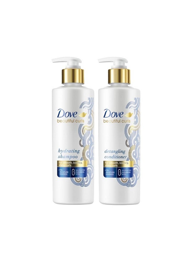 دوف شامبو دوف بيوتيفول كيرلز المرطب الخالي من الكبريتات، 380 مل + بلسم 380 مل (عبوة مشتركة) | خالٍ من البارابين والصبغات | مصمم خصيصًا للشعر المجعد، مع خلاصة تري-مويستشر لتجعيدات ناعمة ولامعة وحيوية. - Image 1